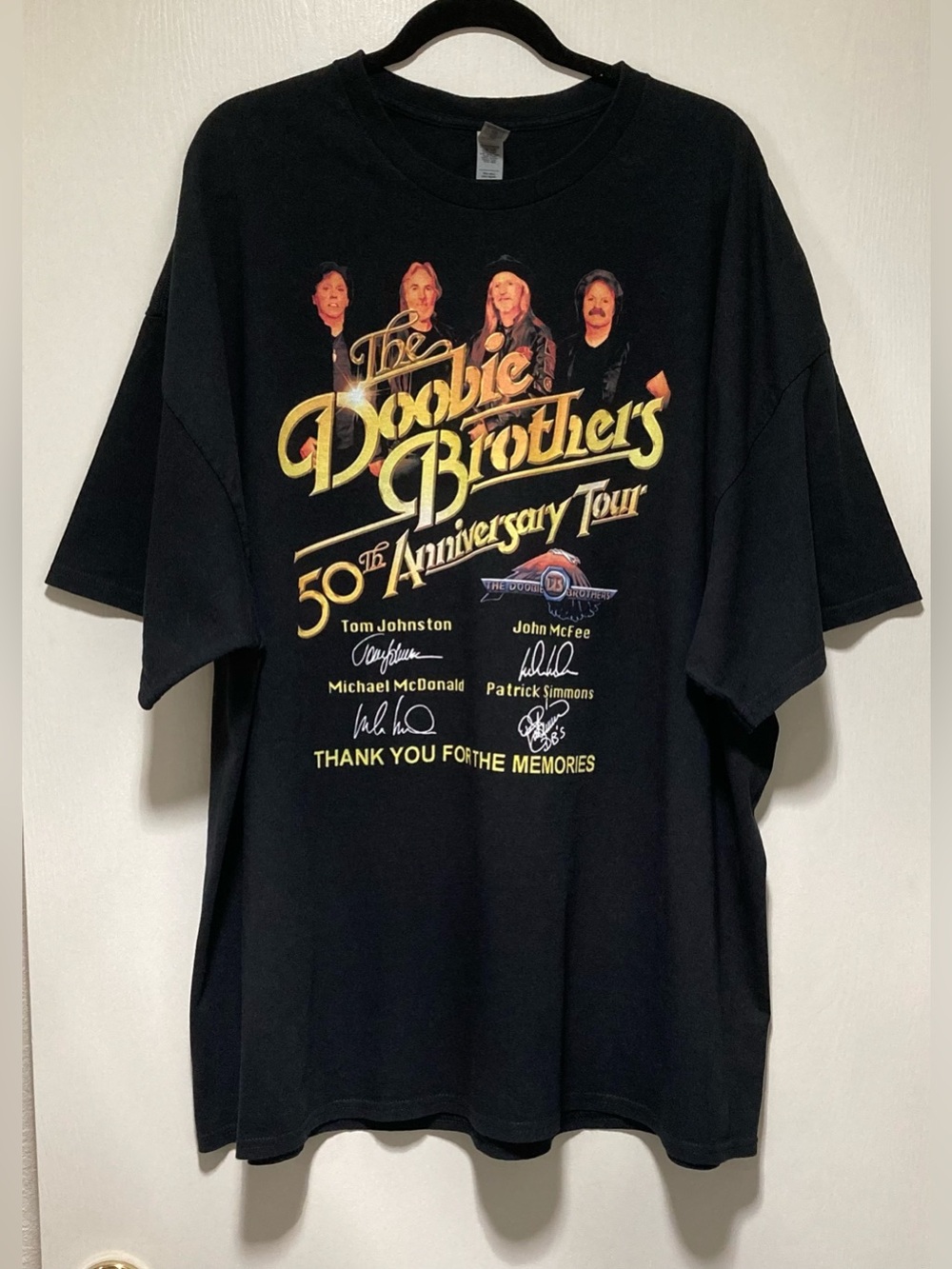 Doobie Brothers Black 50th Anniversary Tour T-Shirt